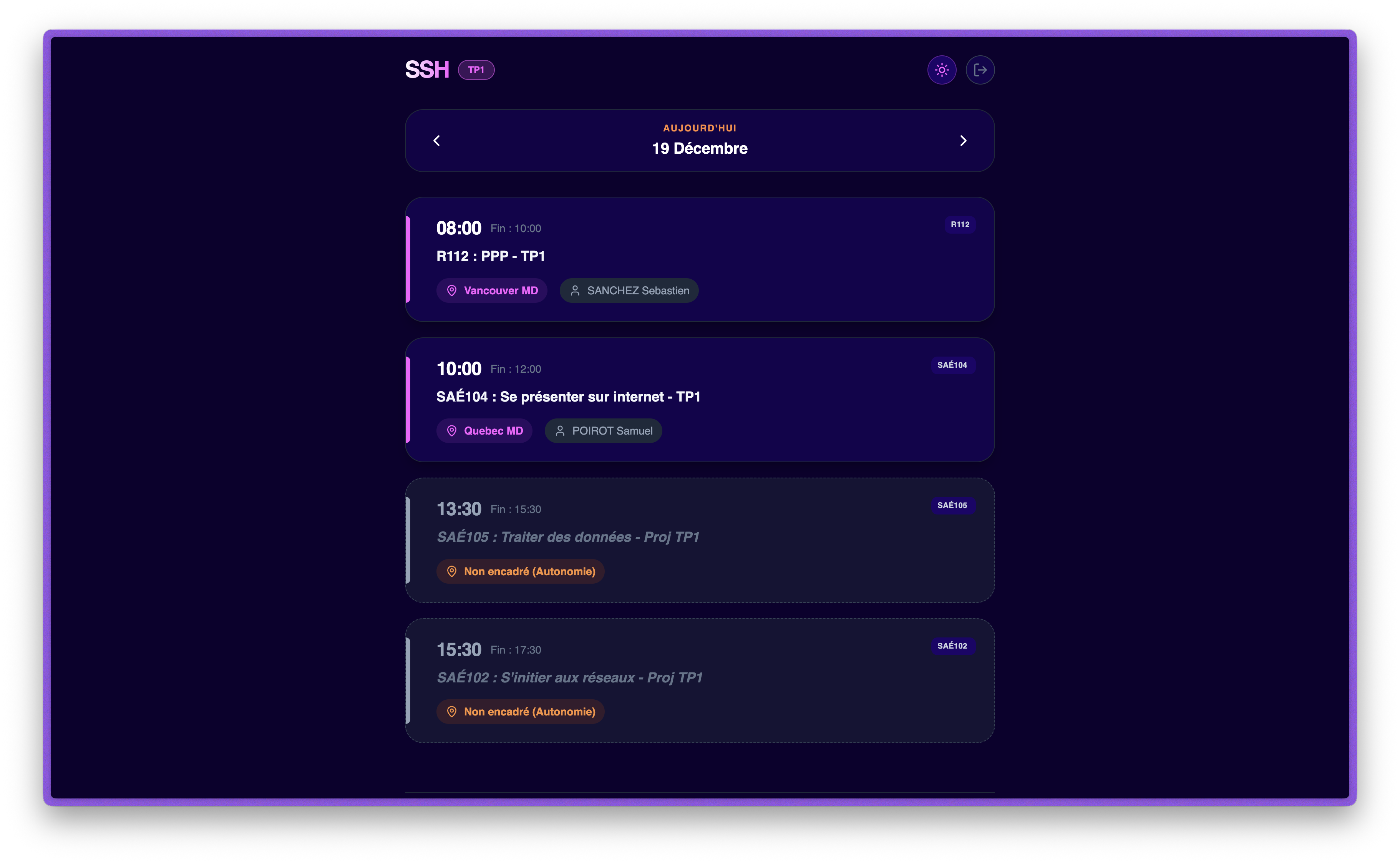 Interface SSH